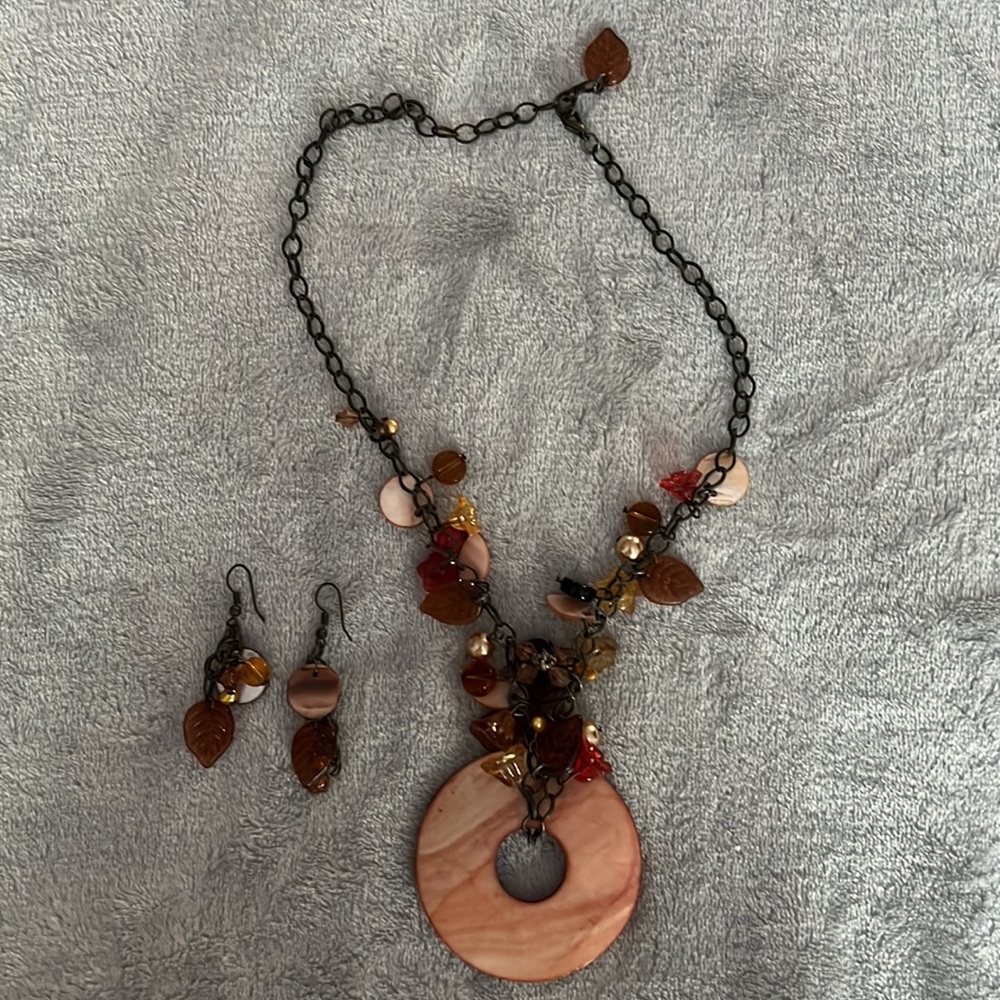 Chunky Boho Necklace and Earring Set